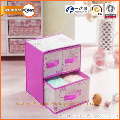 custom high quality non woven storage box with drawers
